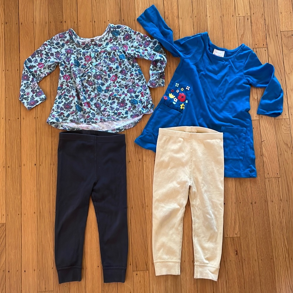 3T Girls Clothing Bundle - Hanna Andersson and Tea